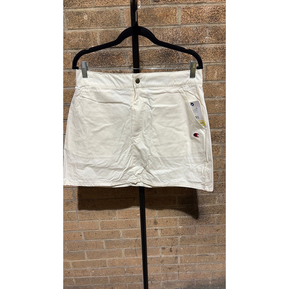 Champion Women's Campus Woven Pencil Skirt Size 12 Cream Cotton 1253SD01034